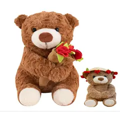 GENERICO - Oso San Valentín con ramo de rosas día del amor