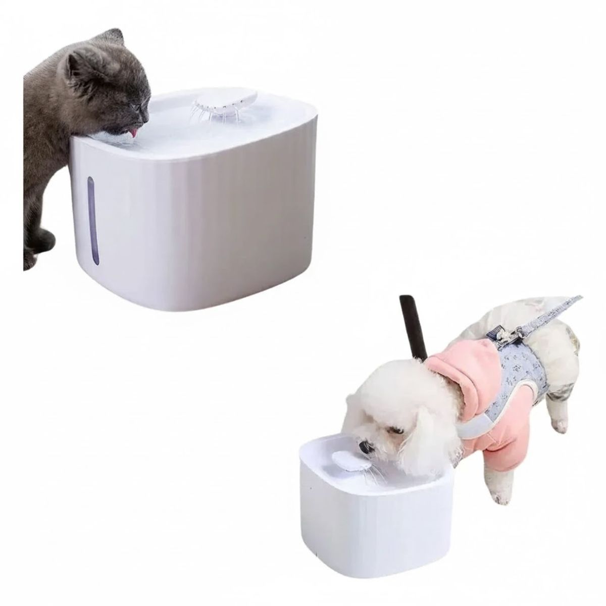 GENERICO - Fuente Dispensador Agua Eléctrico Bebedero Gatos Y Perros Blanco