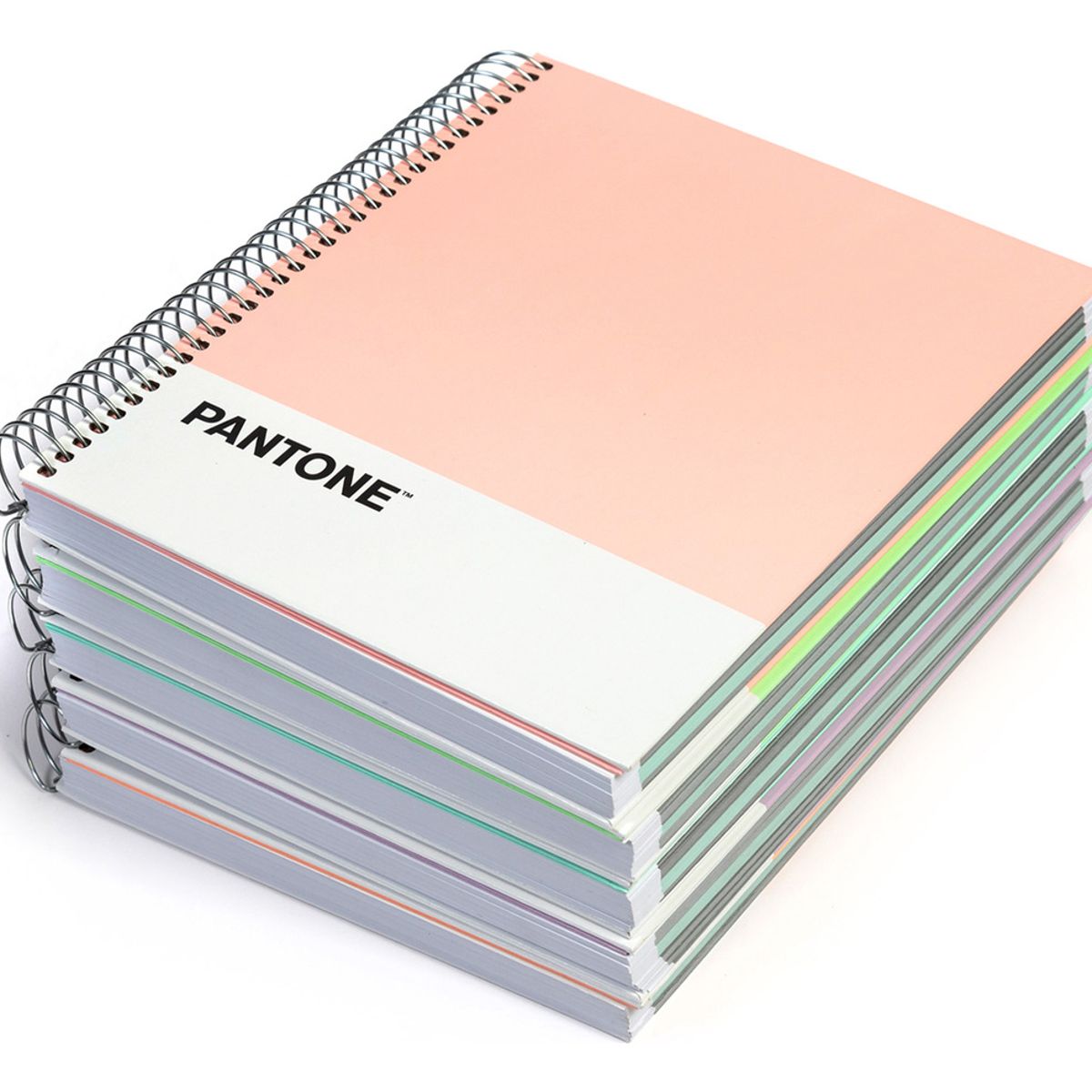 GENERICO - Pack 5 Cuadernos Premium Pantone Pastel 150 Hojas 21x17 Cm