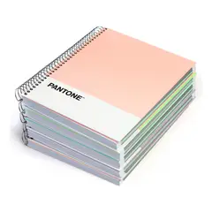 GENERICO - Pack 5 Cuadernos Premium Pantone Pastel 150 Hojas 21x17 Cm