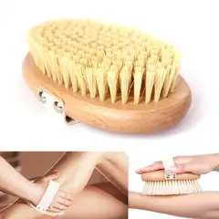 CINDISAMI - Cepillo De Cuerpo Natural Madera Maciza Melena Oval Baño