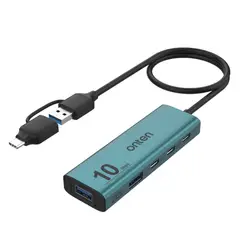 ONTEN - Hub 5 en 2 de 4 Puertos USB 3.2 Gen 2 10G con Cargador