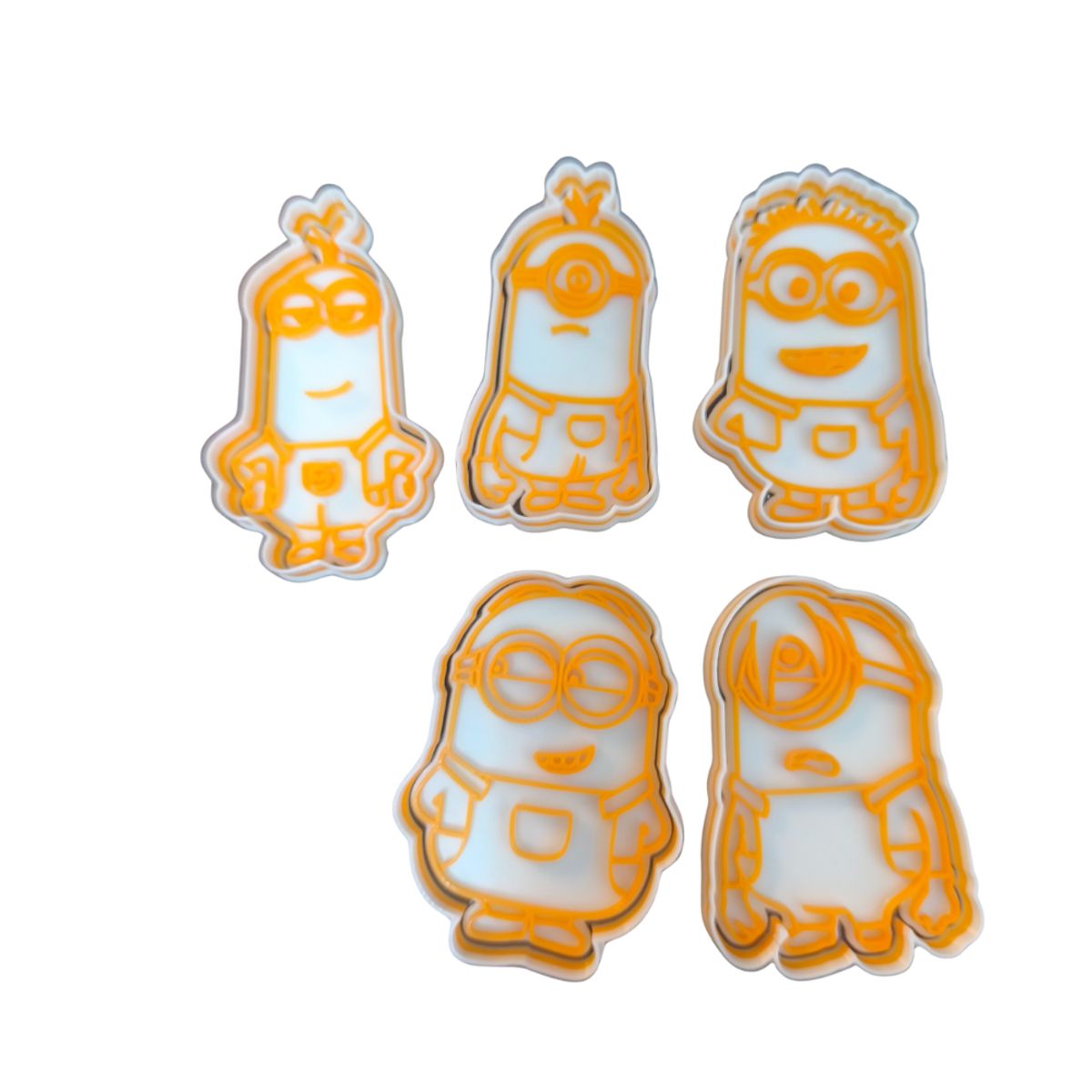 GENERICO - Set 5 Cortadores De Galletas Los Minions 6 Cm