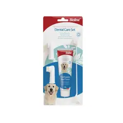 BIOLINE - Set Higiene Dental Para Perros Sabor Carne