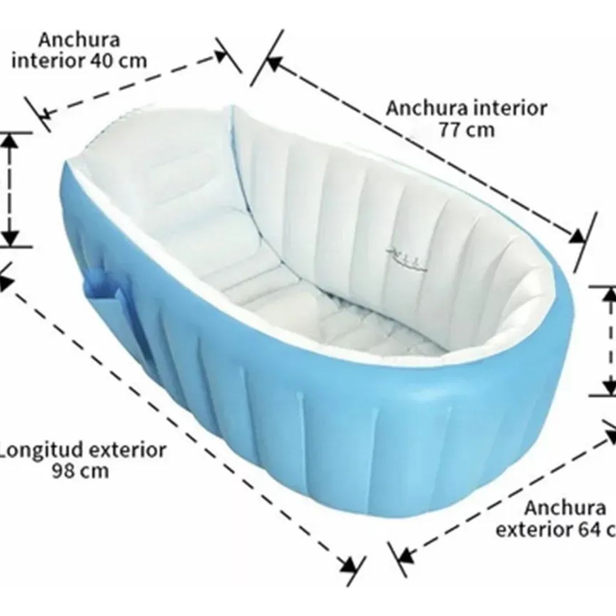 GENERICO - Bañera Inflable Para Bebe Inflable Portatil Tina Antideslizante