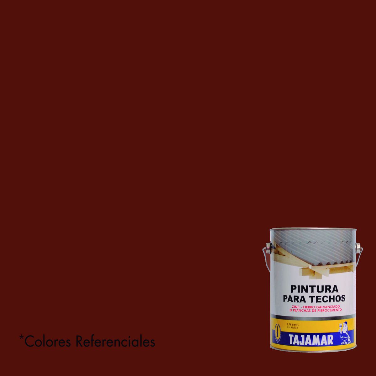 TAJAMAR - Pintura Para Techo Rojo Colonial Tajamar Galón