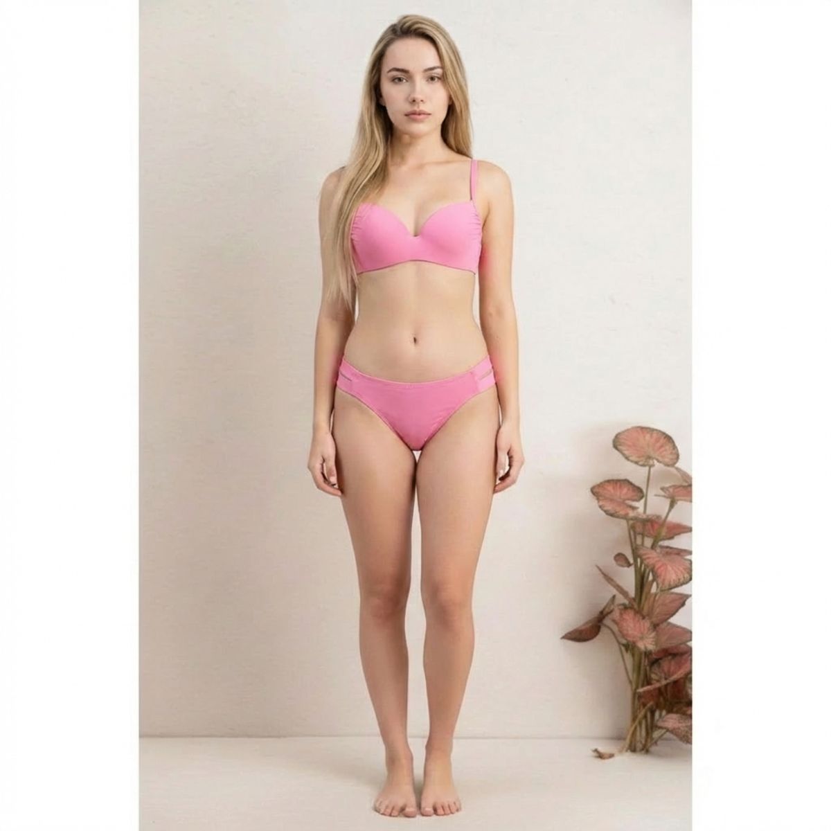 LIKE SHOP - Traje de Baño Mujer Bikini Push Up Tiro Alto Colores 035