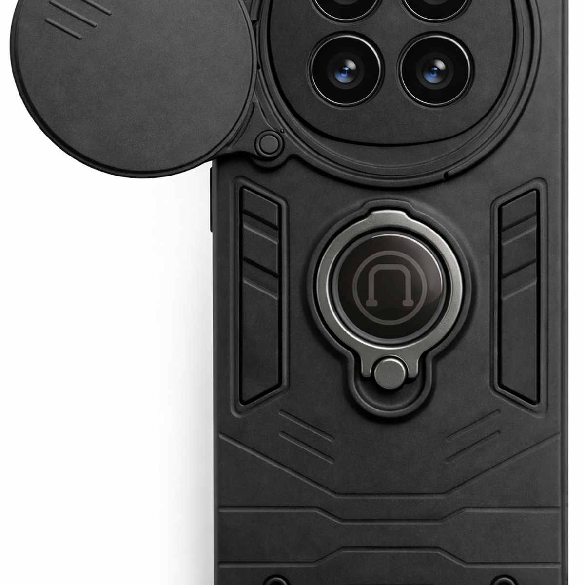 GENERICO - CARCASA PARA XIAOMI REDMI NOTE 15 5G ANILLO CUBRE CAMARA COLOR NEGRO