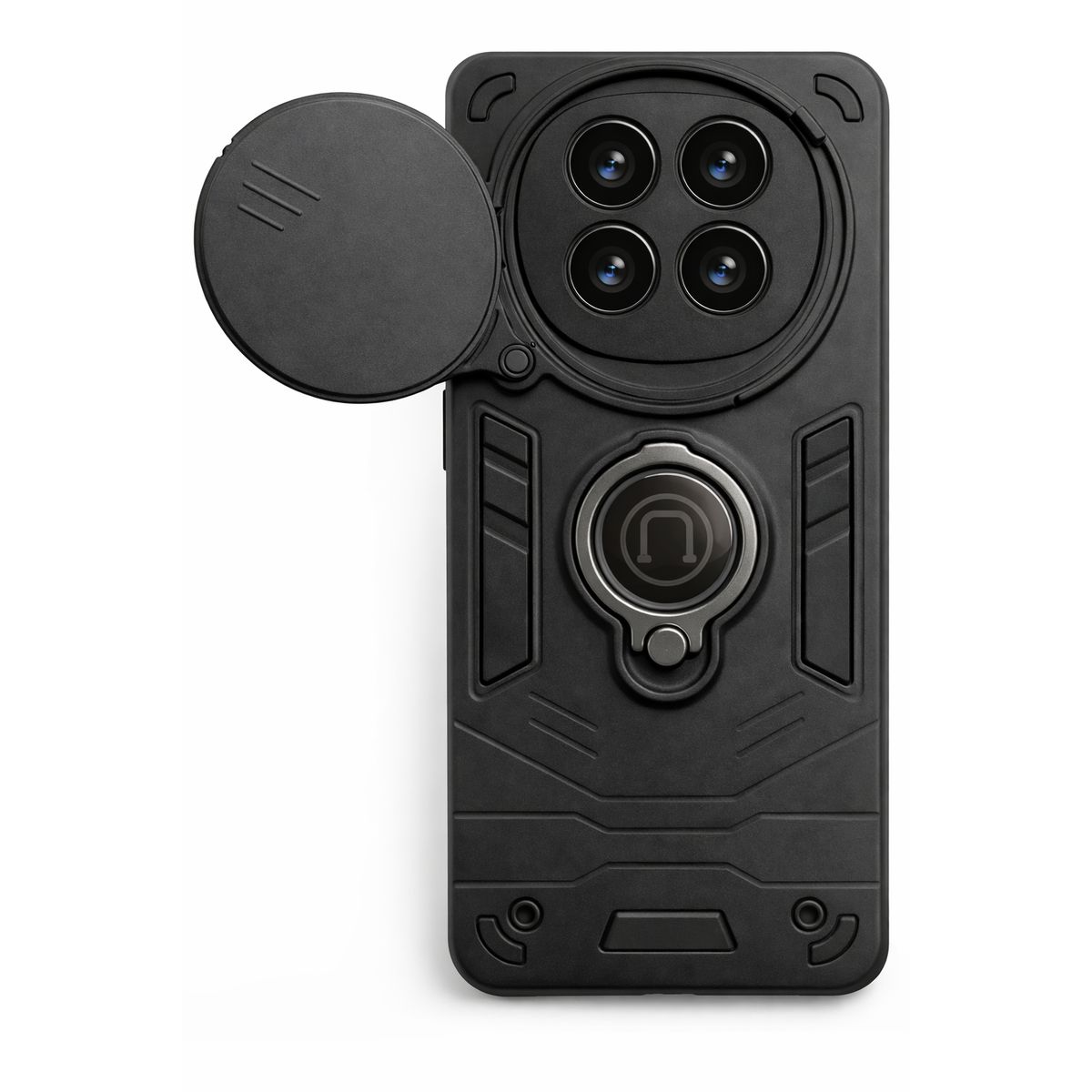 GENERICO - CARCASA PARA XIAOMI REDMI NOTE 15 5G ANILLO CUBRE CAMARA COLOR NEGRO