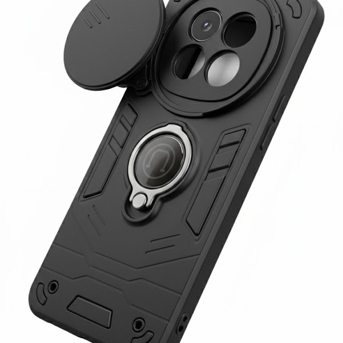 GENERICO - CARCASA PARA XIAOMI REDMI NOTE 15 5G ANILLO CUBRE CAMARA COLOR NEGRO