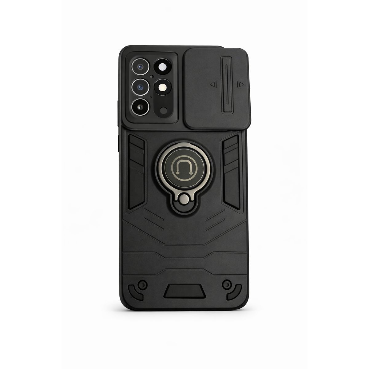 GENERICO - CARCASA PARA XIAOMI REDMI 15 ANILLO CUBRE CAMARA COLOR NEGRO