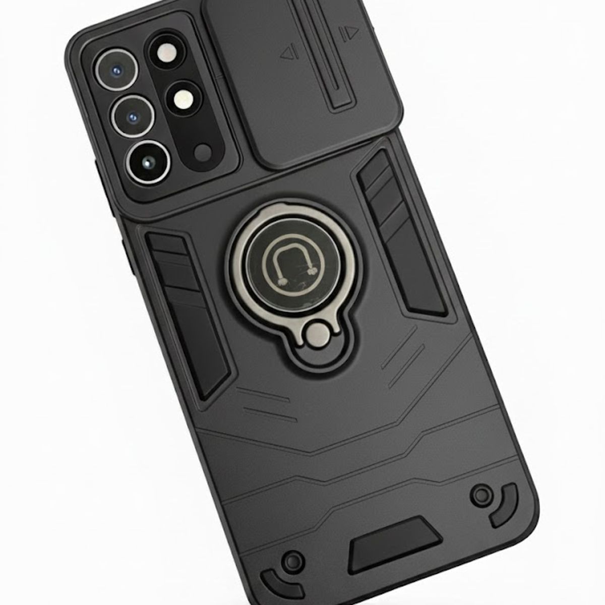 GENERICO - CARCASA PARA XIAOMI REDMI 15 ANILLO CUBRE CAMARA COLOR NEGRO