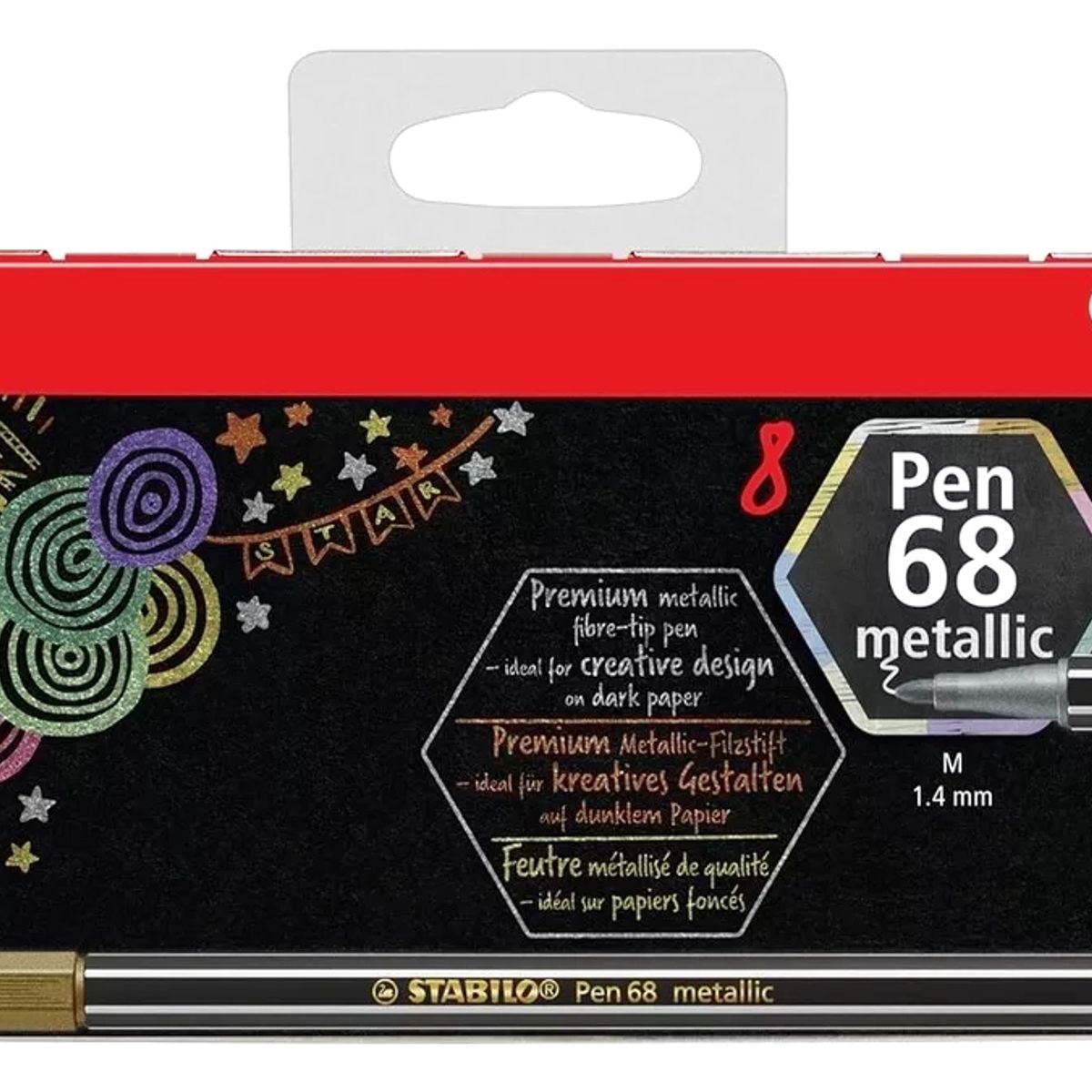 STABILO - Stabilo Rotulador Pen 68 Metallic - Estuche Metal 8 Unid Varios