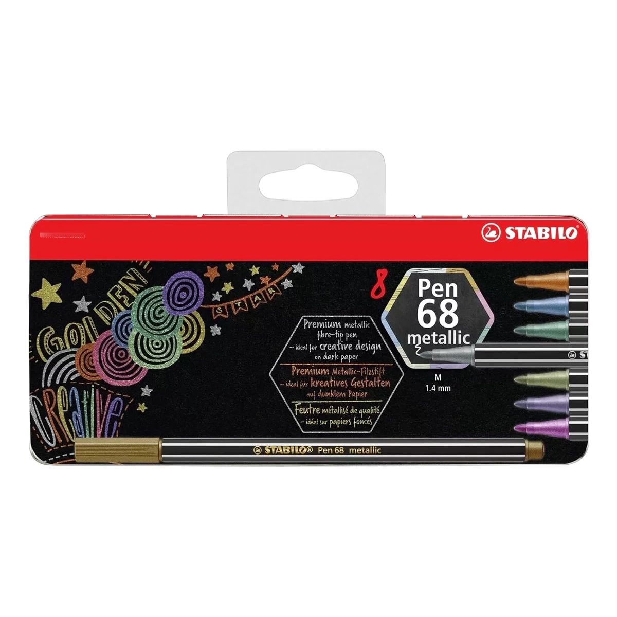 STABILO - Stabilo Rotulador Pen 68 Metallic - Estuche Metal 8 Unid Varios