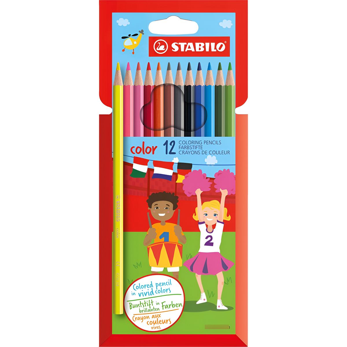 STABILO - Stabilo Lapices Color Carton X 12 Largos Trazo Multicolor Multicolor