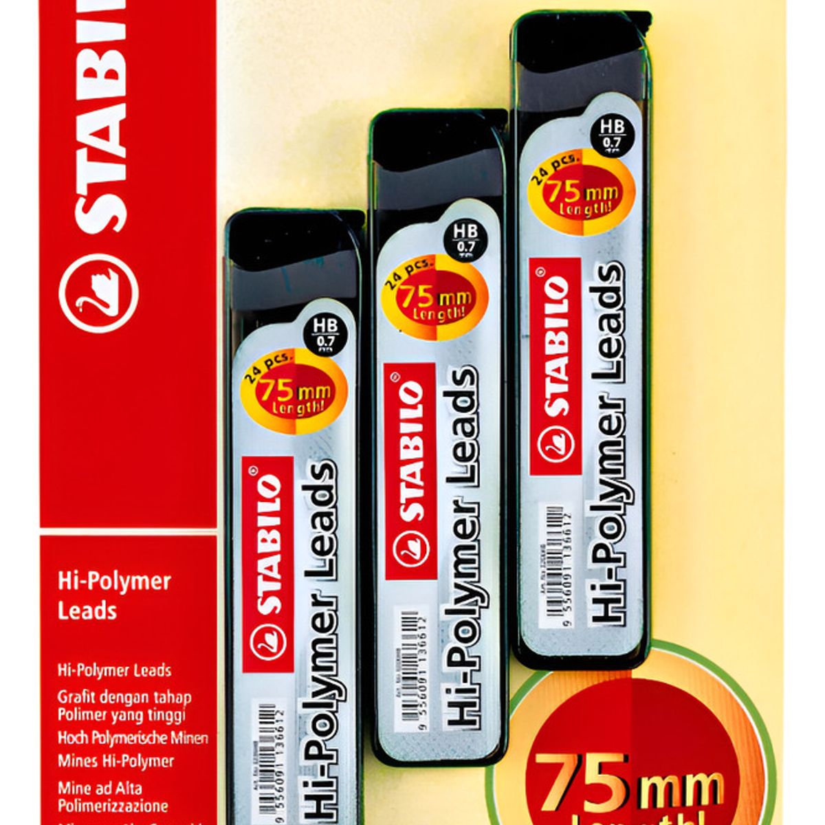 STABILO - Stabilo Minas Repuesto 07 Hi-polymer Lead Set 3 X 24 Unid Grafito