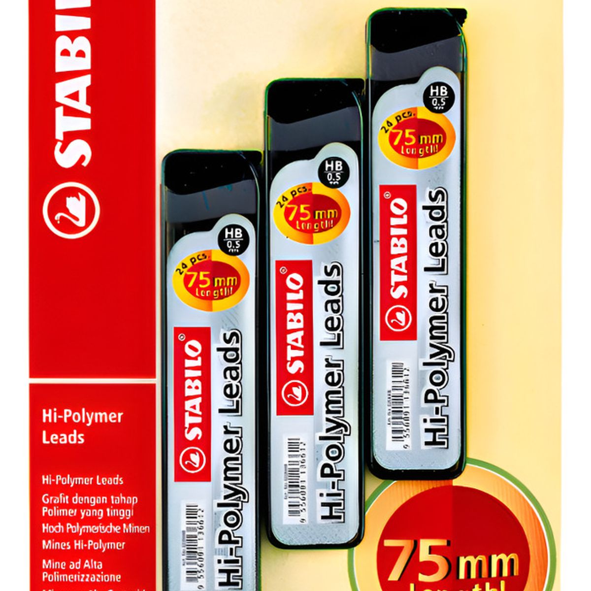 STABILO - Stabilo Minas Repuesto 05 Hi-polymer Lead Set 3 X 24 Unid Grafito