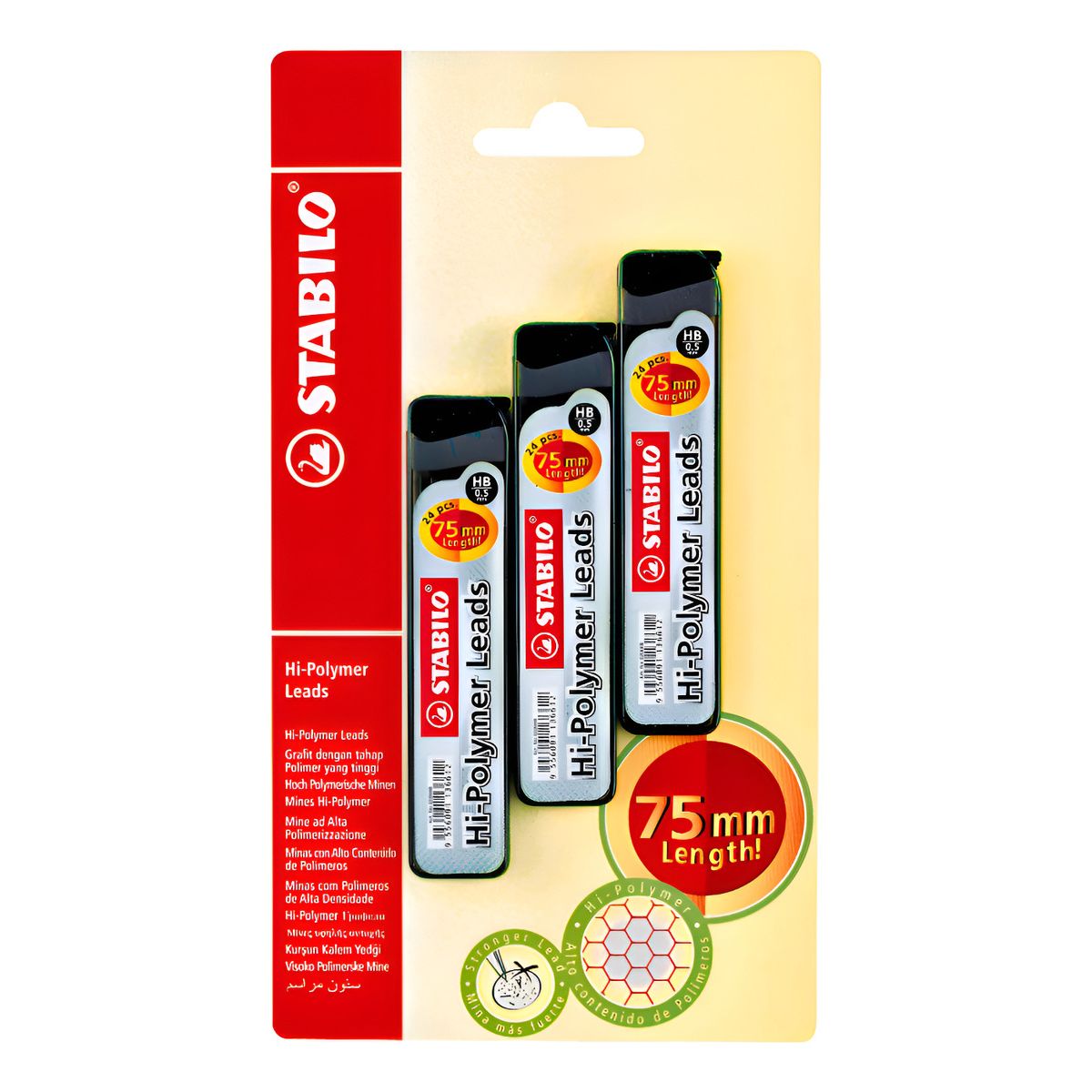 STABILO - Stabilo Minas Repuesto 05 Hi-polymer Lead Set 3 X 24 Unid Grafito