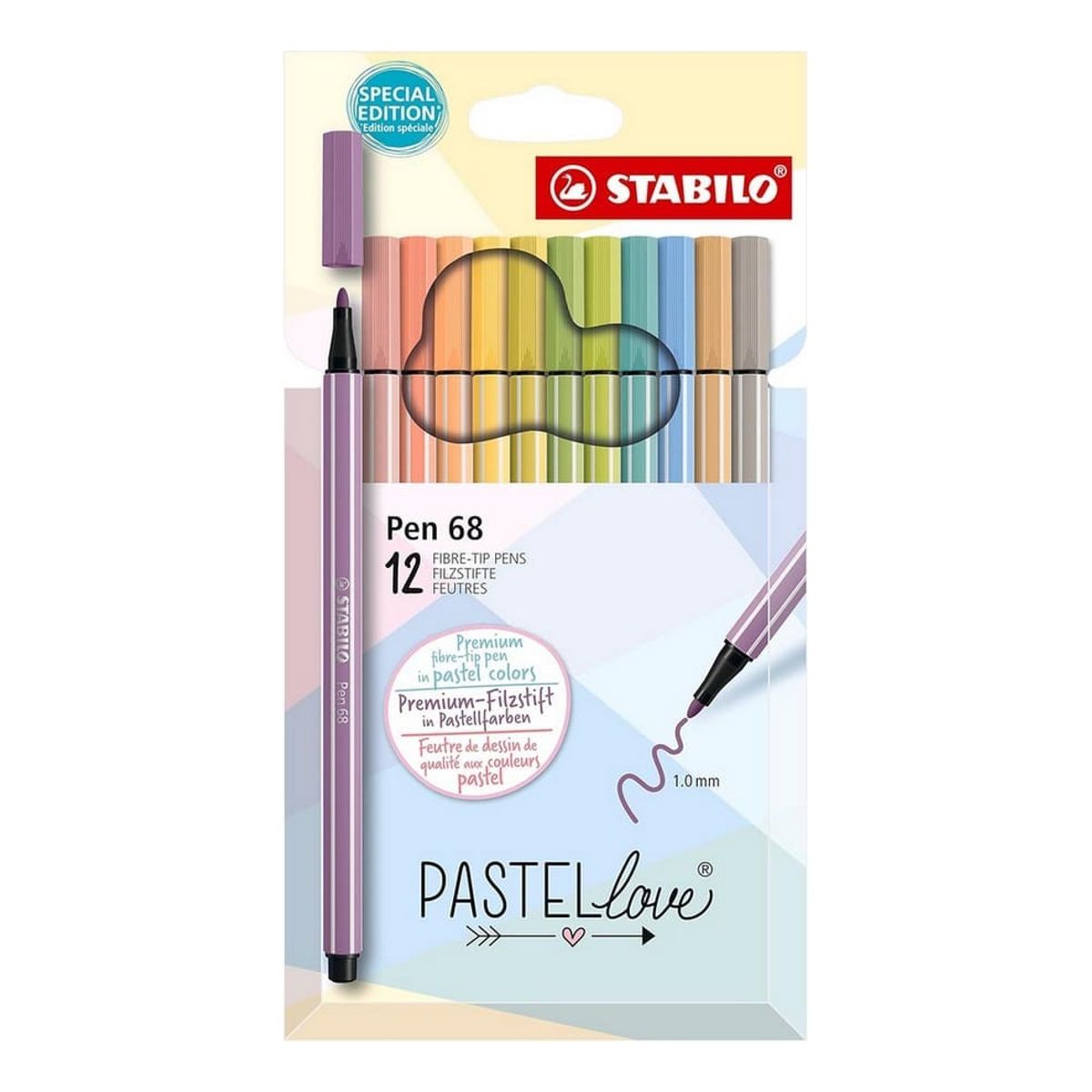 STABILO - Stabilo Set 12 Lápices Pen 68 Pastel Love special Edit