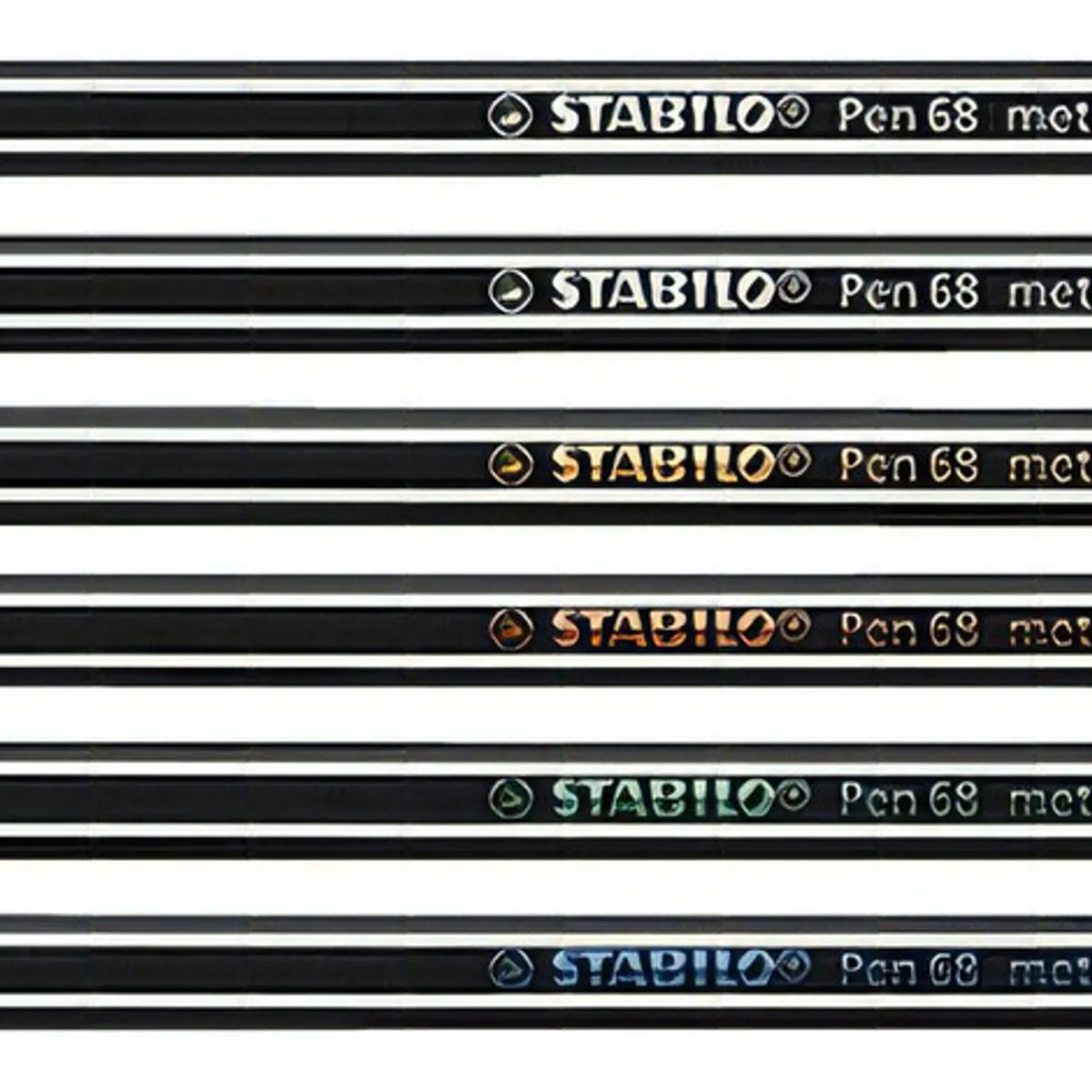 STABILO - Stabilo Marcador Pen 68 Metallic X 6 Lata Surtidas