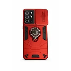 GENERICO - CARCASA PARA XIAOMI REDMI 15 ANILLO CUBRE CAMARA COLOR ROJO