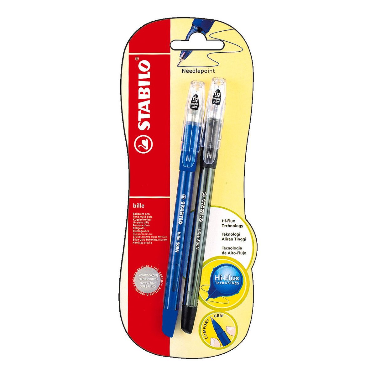 STABILO - Pack 2 Lápiz Gel Punta Fina Stabilo Bille 038 Mm Multicolor Multicolor