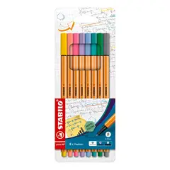 STABILO - Rotulador Point 88 Pastel 04 Mm Estuche 8 Colores Pastel