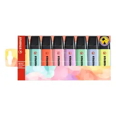STABILO - Destacador Boss Pastel Wallet Set 8 Un Multicolor