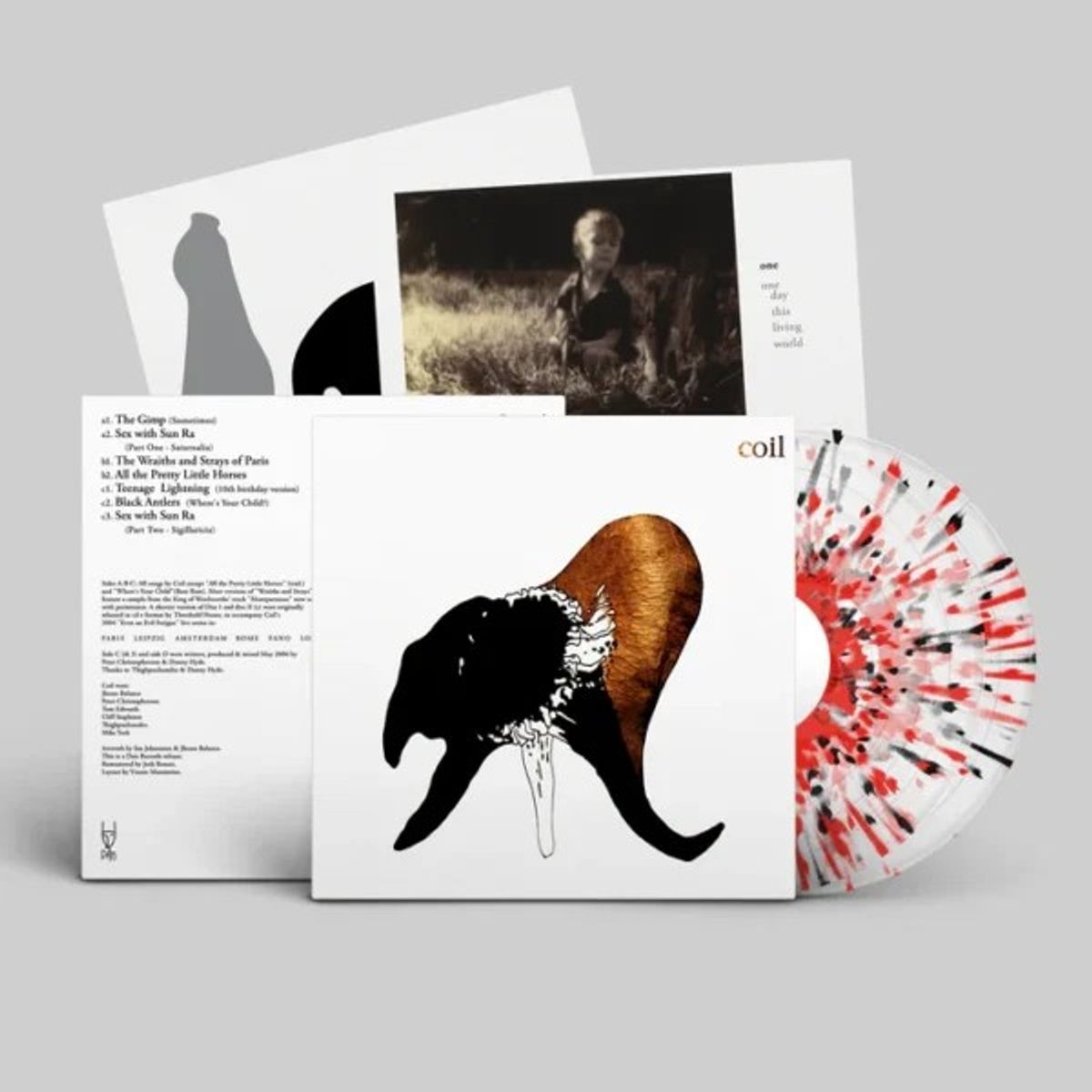 GENERICO - Coil - Black Antlers - Vinilo Doble Red & Black Splatter on Clear