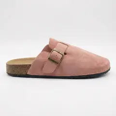 BOVINITA - Zueco Mujer Plataforma Sandalia Rosa Mule Gamuza Liviana