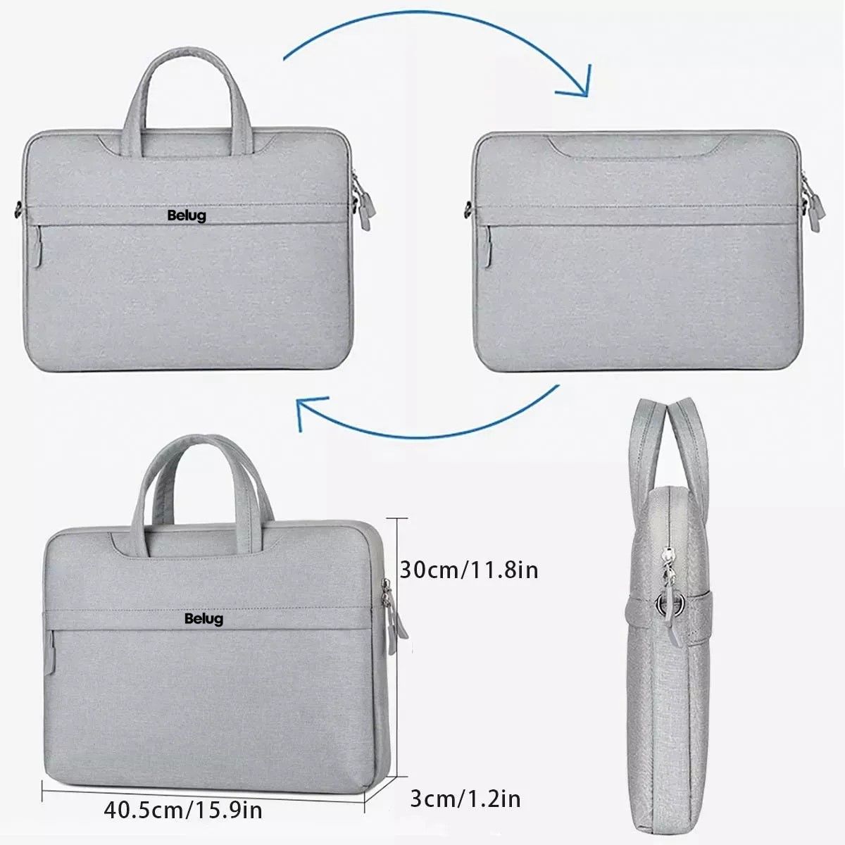 GENERICO - Funda Protectora Para Portátil Bolsa Prueba Golpe 15.6 IN color gris BELUG