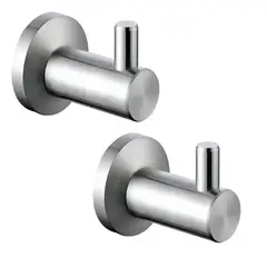 TAUMM - Pack X2 Perchero De Baño Acero Inoxidable Elegancia