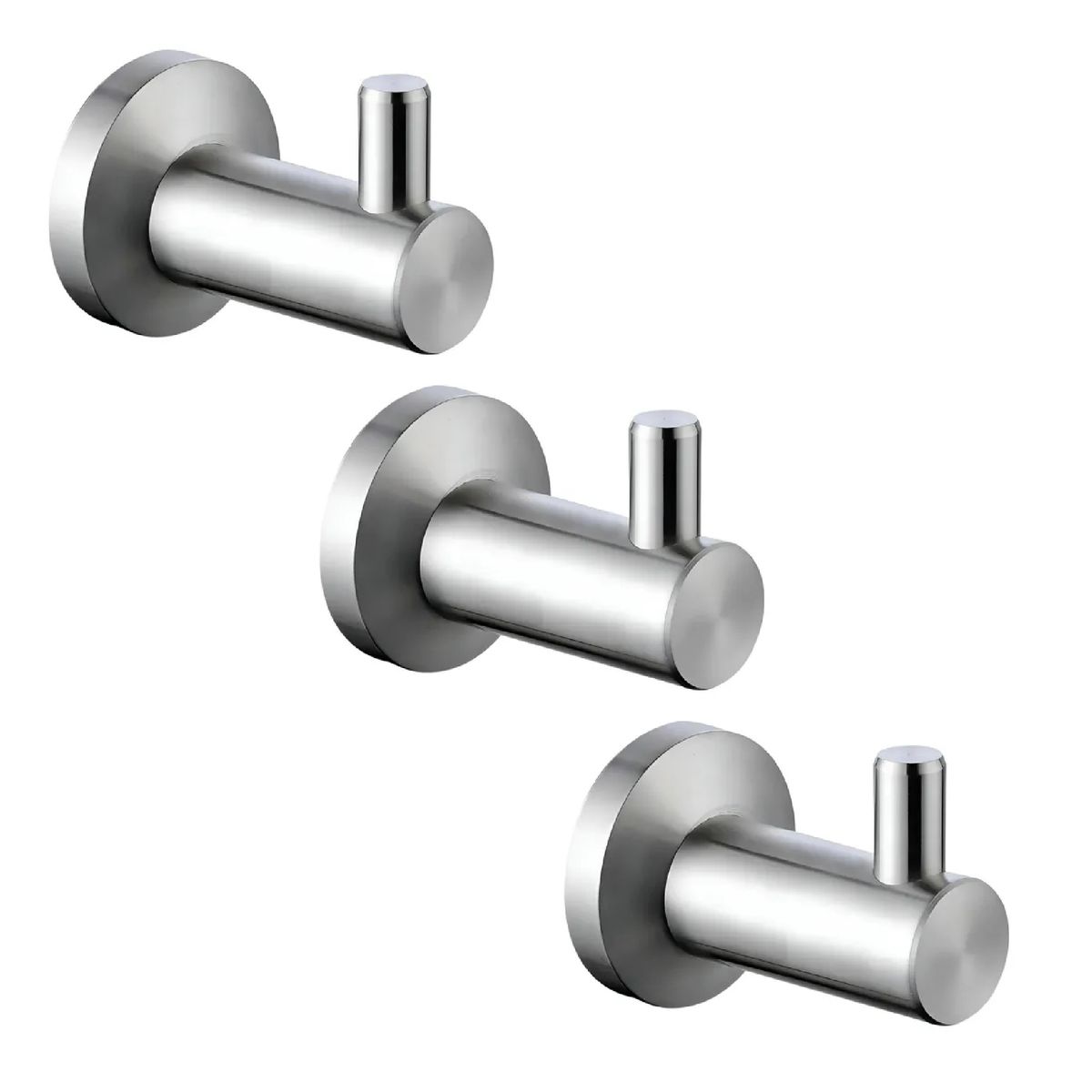 TAUMM - Pack X3 Perchero De Baño Taumm Acero Inoxidable Elegancia