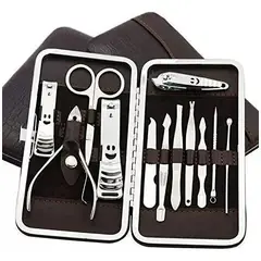 GENERICO - Set De 12 Herramientas Para Manicure - Dama Uñas - Belleza