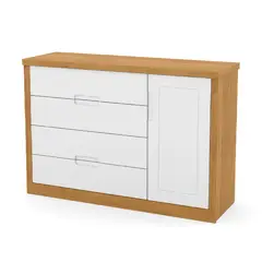 KIDSCOOL - Cómoda Tutto Con Puerta Blanco Caramelo