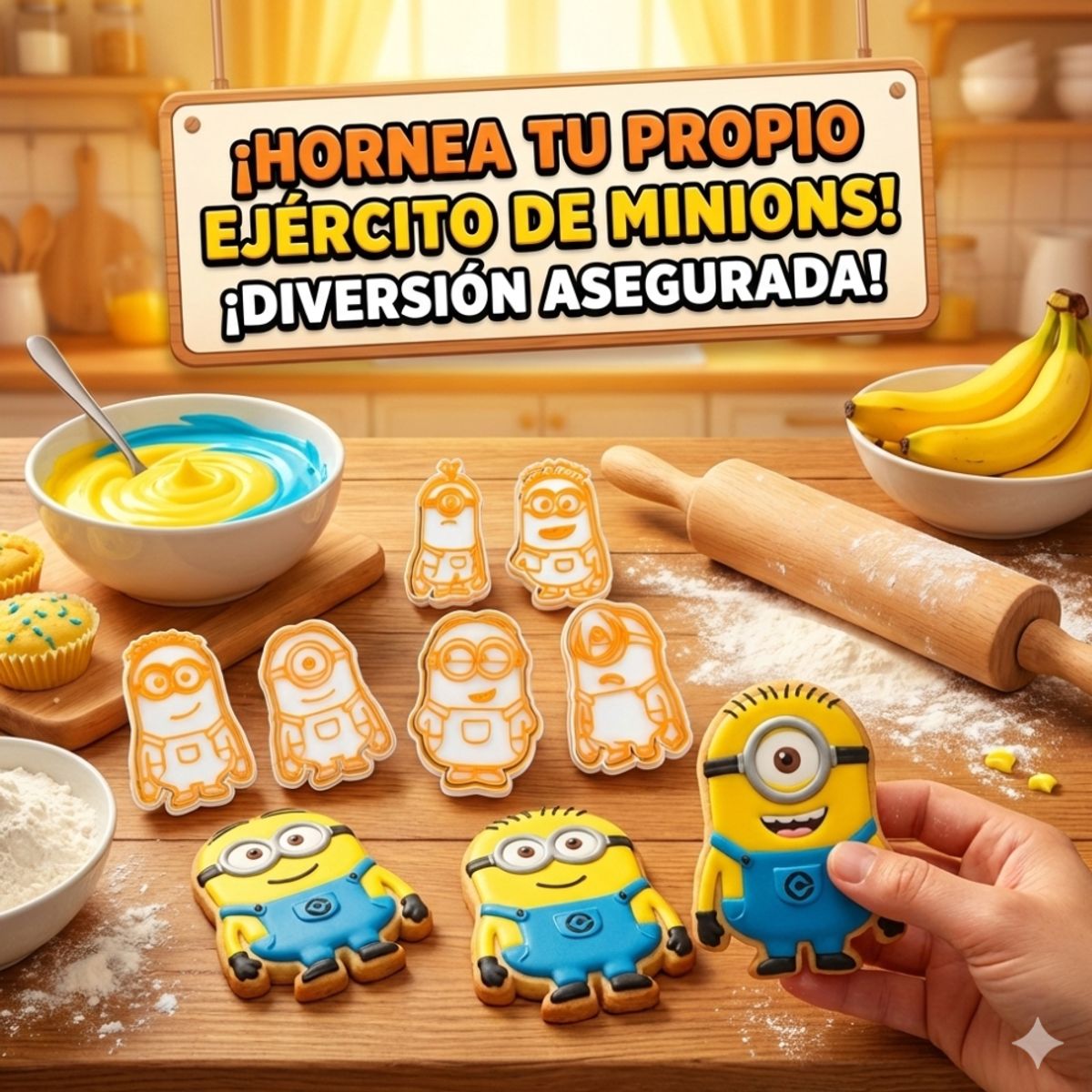 GENERICO - Set 5 Cortadores De Galletas Los Minions 10 Cm