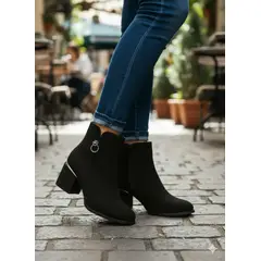 SNOOPY - Botines para Dama en Gamuza Taco Medio M578
