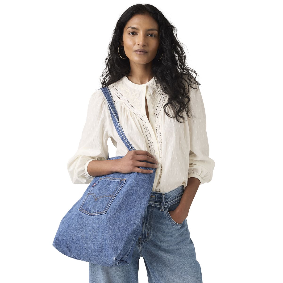 LEVIS - Bolso Mujer Back Pocket Tote Elevation Azul Levis