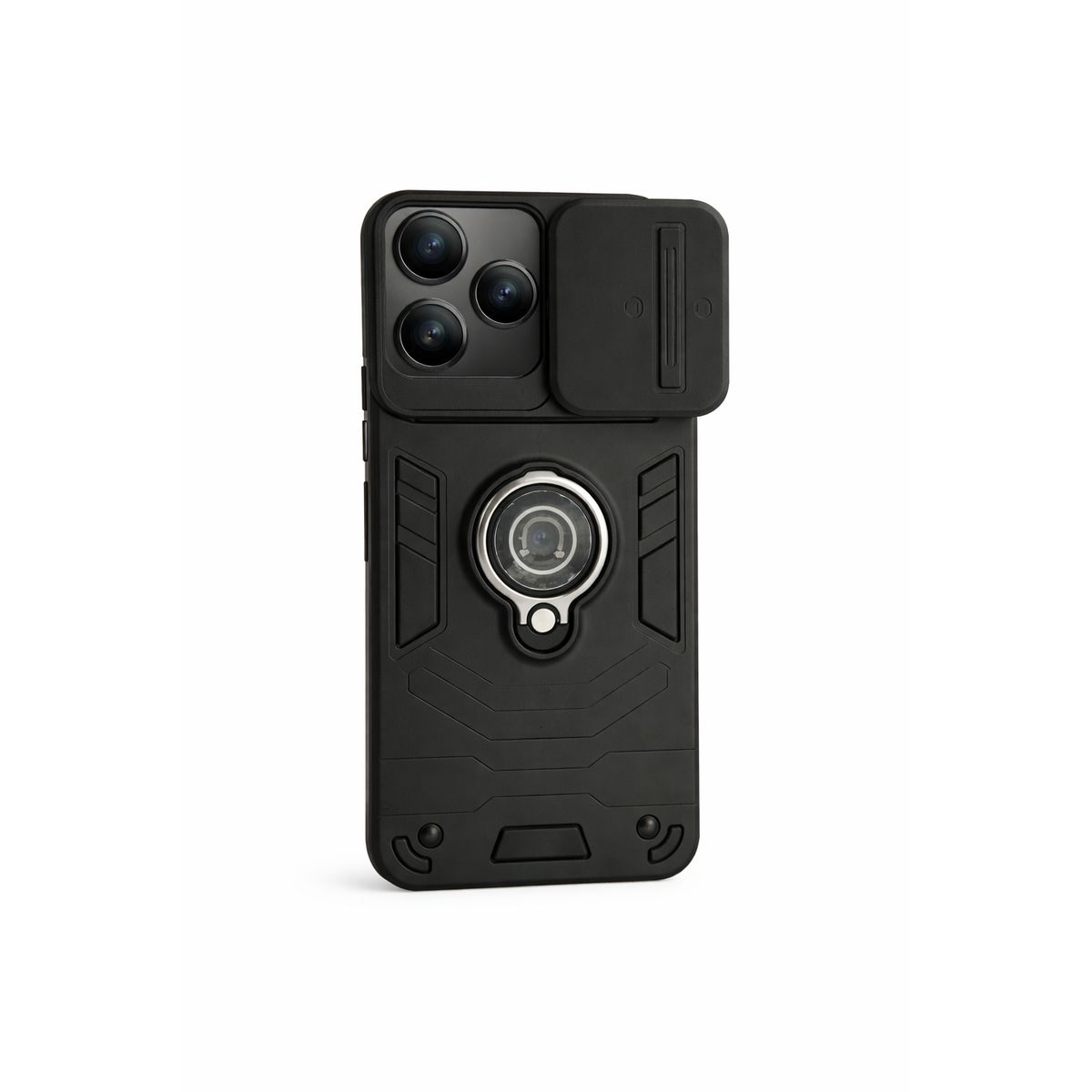 GENERICO - CARCASA PARA XIAOMI REDMI 13X ANILLO CUBRE CAMARA COLOR NEGRO