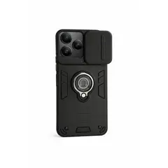 GENERICO - CARCASA PARA XIAOMI REDMI 13X ANILLO CUBRE CAMARA COLOR NEGRO