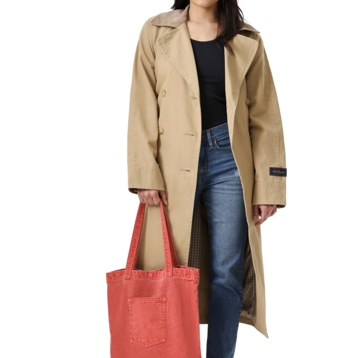 LEVIS - Bolso Mujer Back Pocket Tote Elevation Rojo Levis