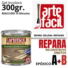 GENERICO - REPARADOR OBJETOS UNIVERSAL EPOXICO - A+B INCOLORO - ARTEFACIL MANUALIDADES - 300G