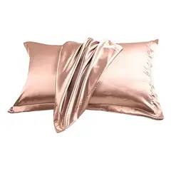 OKAY - Funda Almohada Satin Tipo Seda Set X2 Unidades 76cm x 50cm