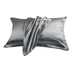 OKAY - Funda Almohada Satin Tipo Seda Set X2 Unidades 76cm x 50cm