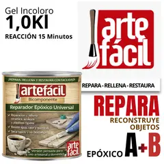 GENERICO - REPARADOR OBJETOS UNIVERSAL EPOXICO - A+B INCOLORO - ARTEFACIL MANUALIDADES - 1kg