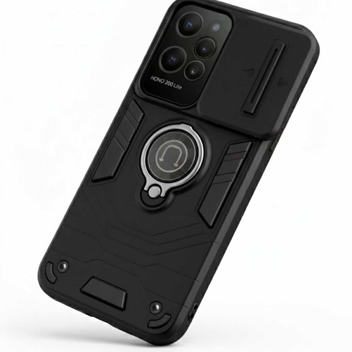 GENERICO - CARCASA PARA HONOR 200 LITE ANILLO CUBRE CAMARA COLOR NEGRO