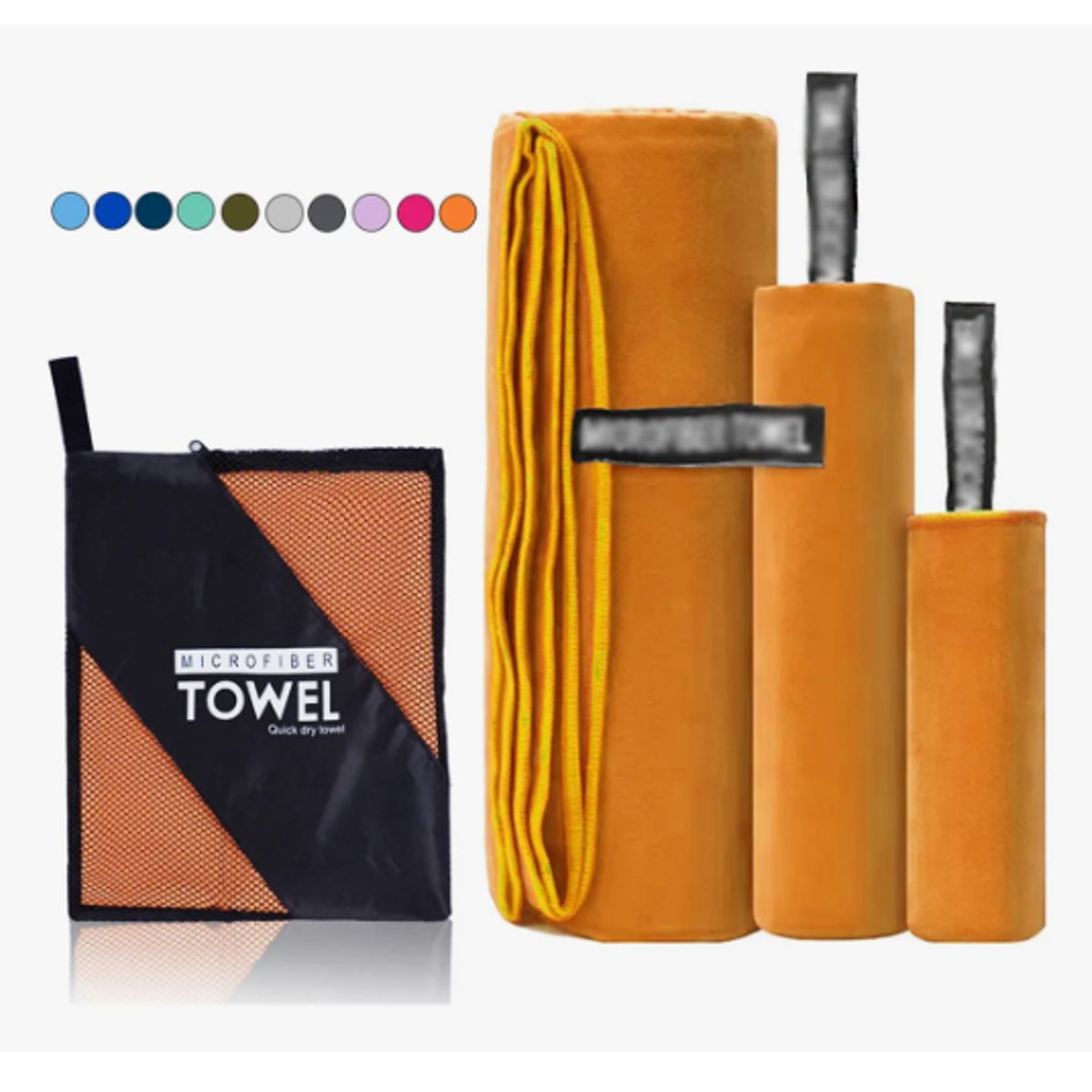 GENERICO - Toalla Baño De Microfibra De Deportiva Y Secado Rápido 3pcs