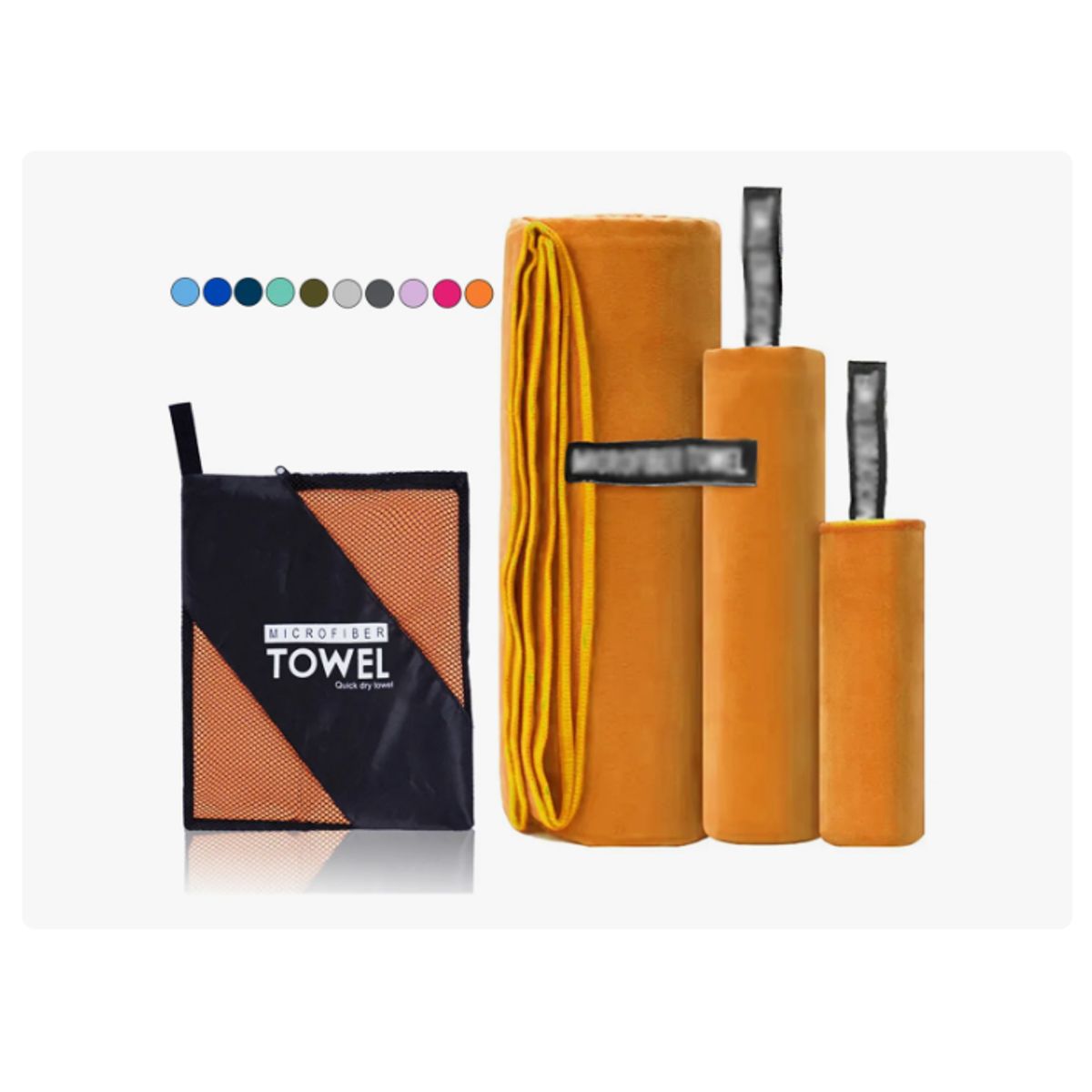 GENERICO - Toalla Baño De Microfibra De Deportiva Y Secado Rápido 3pcs