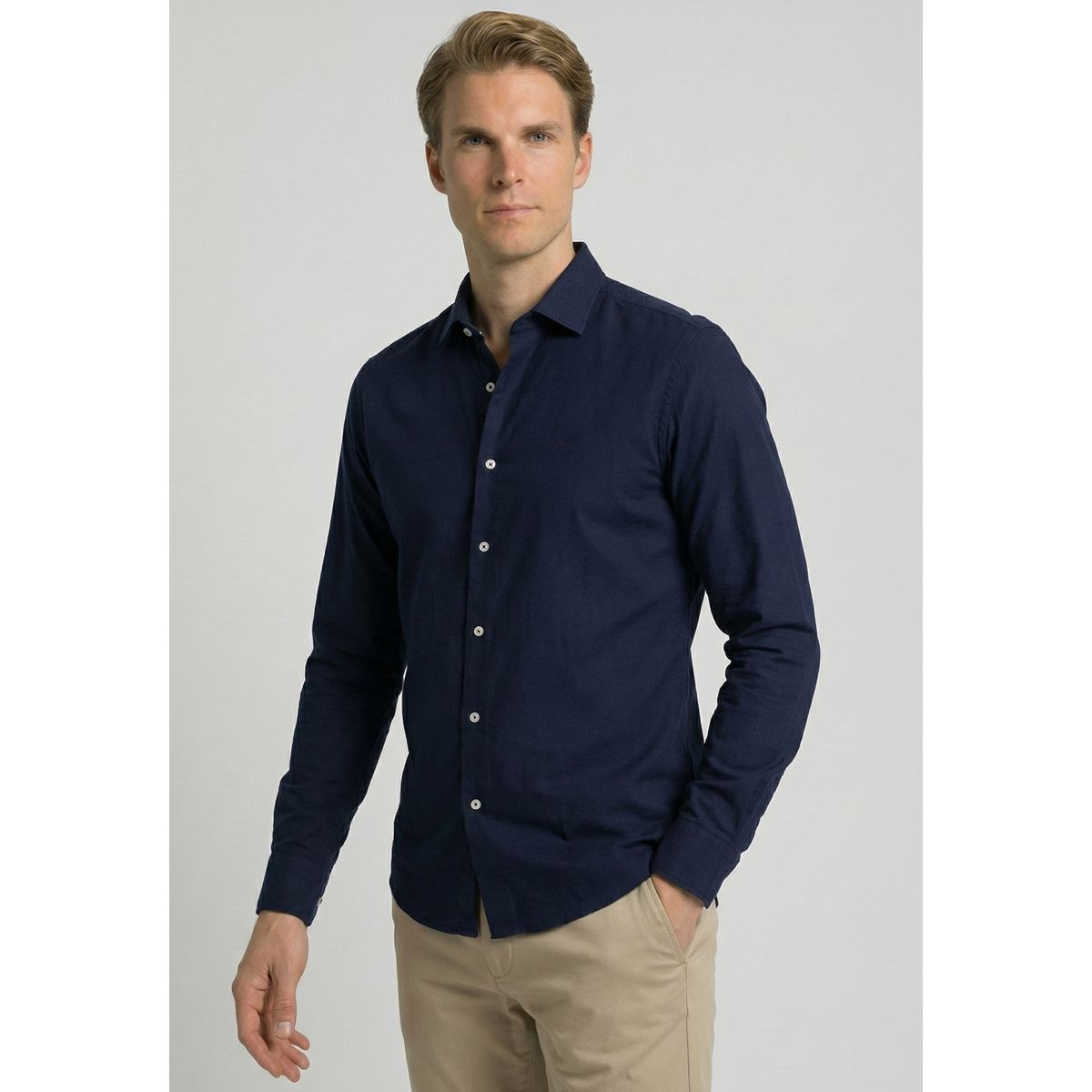 NEW MAN - Camisa London Navy New Man
