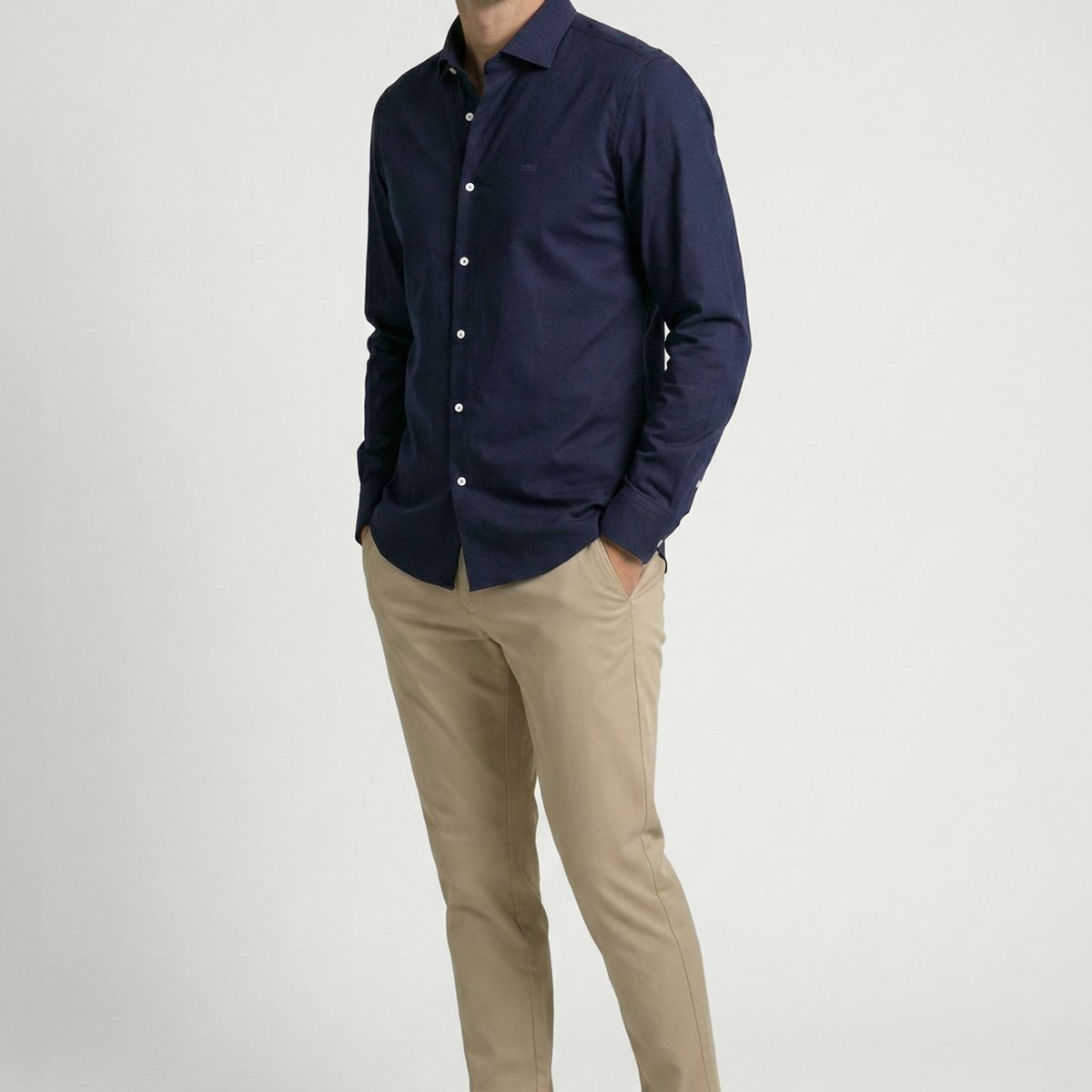 NEW MAN - Camisa London Navy New Man